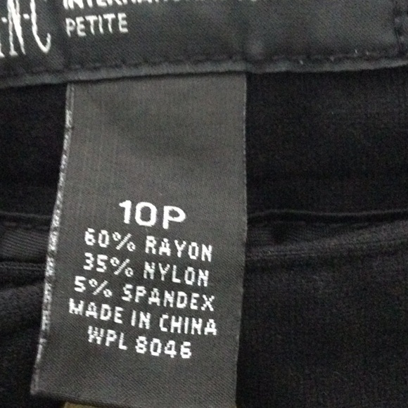 INC International Women's Pants Size 10P Color Black (Petite) - Picture 4 of 6